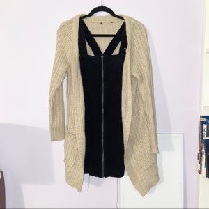 Beige/Cream Knit Cardigan